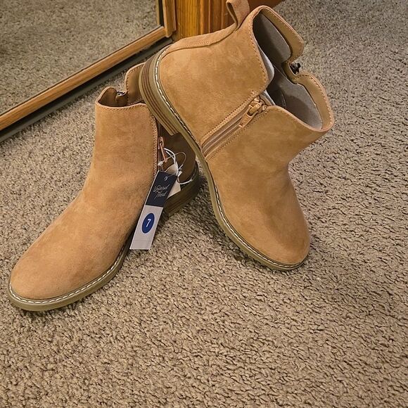 Womens Brenna Boots Universal Thread Tan 7 Tan Ankle Bootie target winter boho - Picture 5 of 16